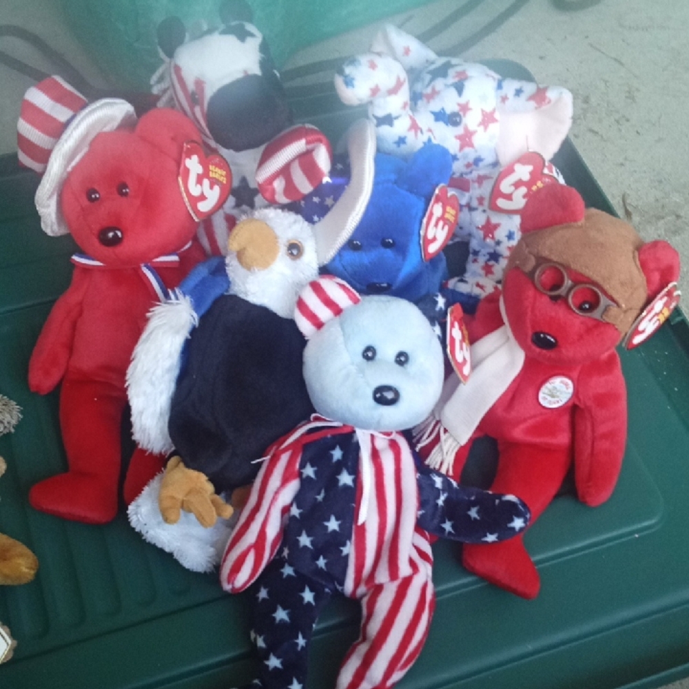 Beanie Baby Patriotic Bundle Of 7